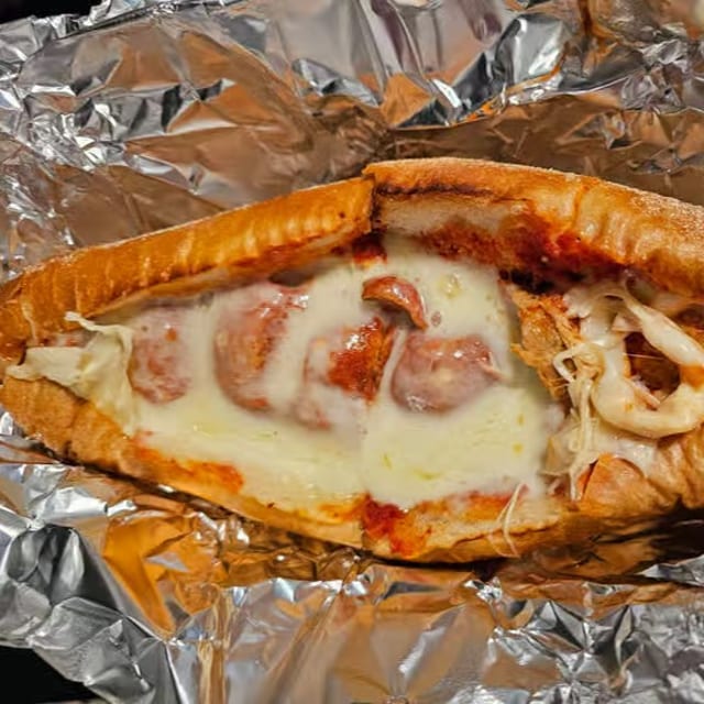 Meatball Parm Hot Sub.