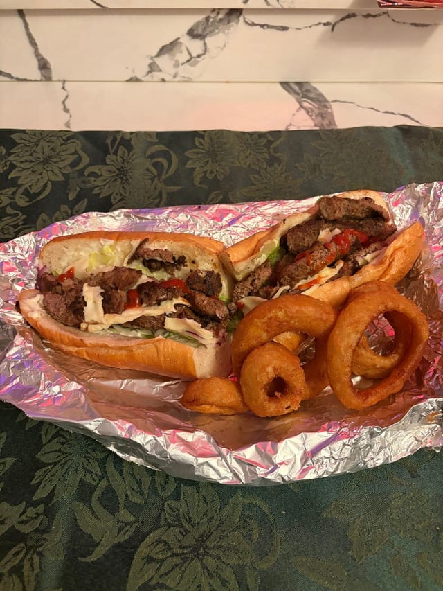 Cheeseburger Hot Sub.