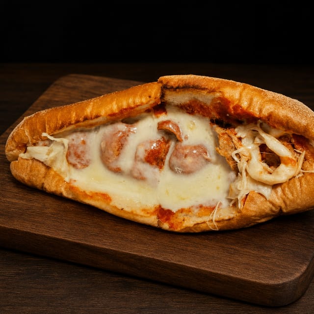 Meatball Parm Hot Sub.
