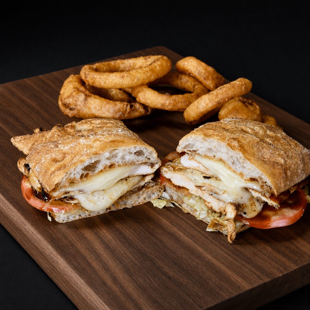 Rustic BBQ Chicken Sandwich.